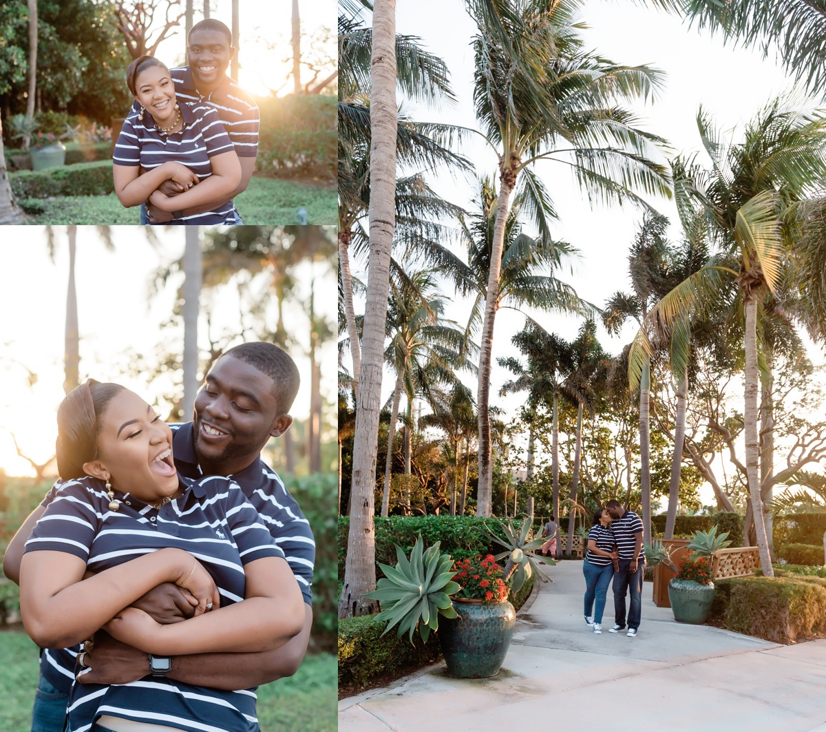 black couple engagement photo